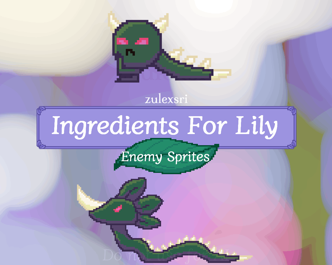 Two GIFs of my enemies from my Ingredients For Lily game: Top is Thorny Pea. Bottom is Thorny Vine.
